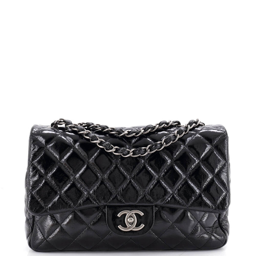 Chanel Jumbo Classic Single Flap Bag Quilted Patent